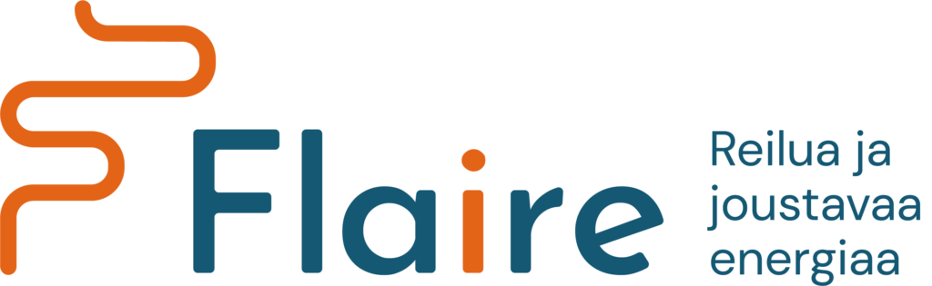 Flaire logo, reilua ja joustavaa energiaa